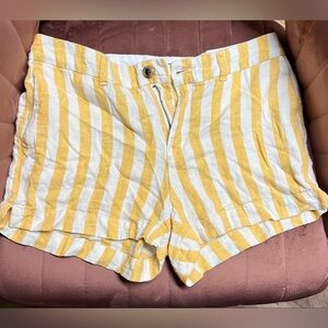 Yellow and White striped Old Navy Shorts